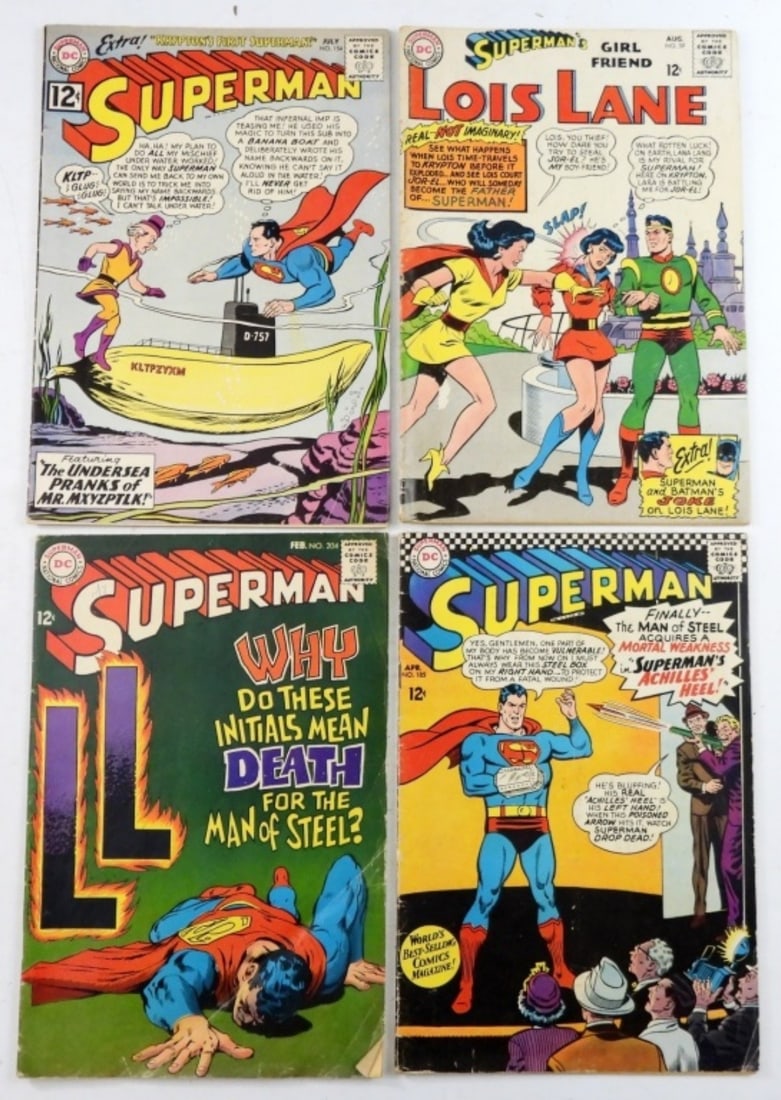 (4) DC SUPERMAN & LOIS LANE 12c COMICS (1 of 2)