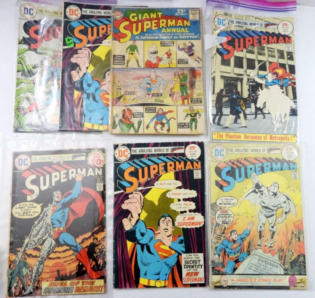 6 1970'S DC THE AMAZING WORLD OF  SUPERMAN (1 of 3)