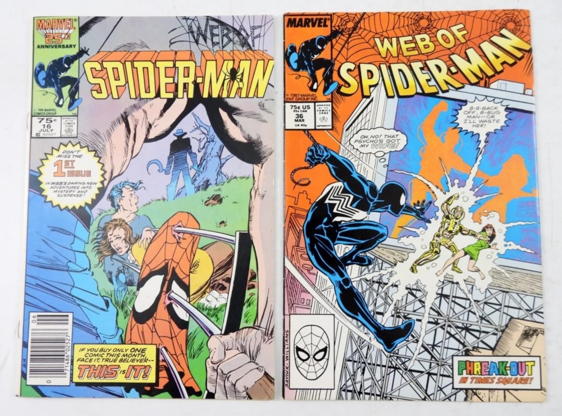 (2) WEB OF SPIDER MAN: NICE CONDITION