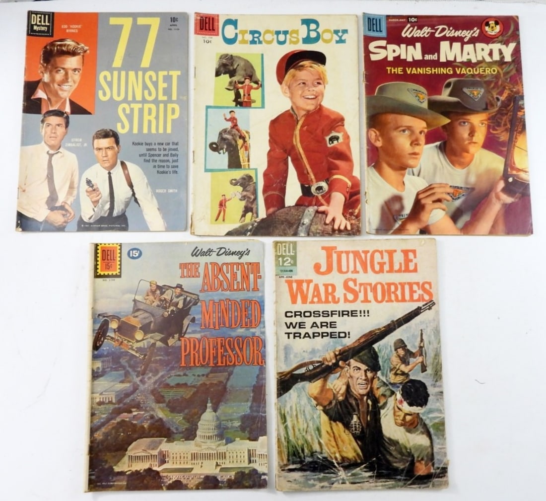 (5) DELL 10c 12c 15c COMIC BOOK LOT (1 of 2)