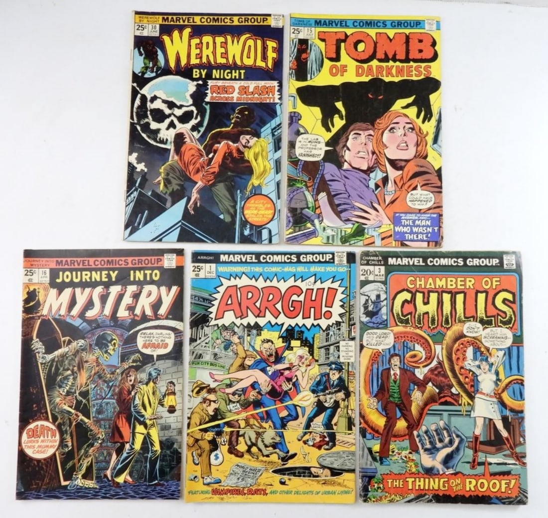 (5) MARVEL HORROR COMICS 1972-1975 (1 of 2)