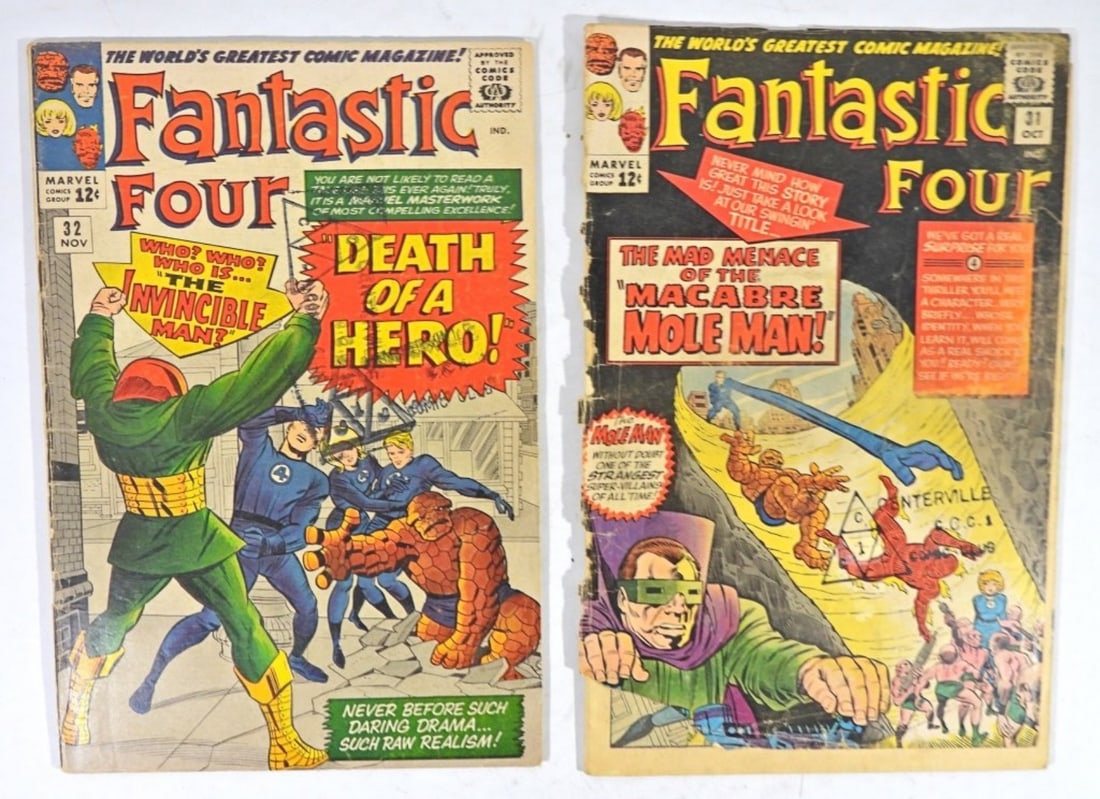 2CT VINTAGE 12c MARVEL FANTASTIC FOUR (1 of 3)