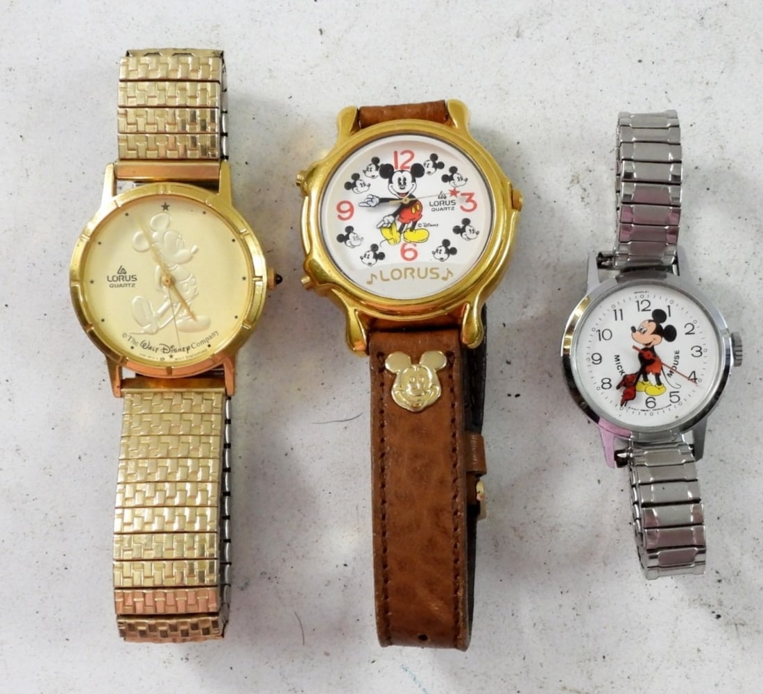 (3) MICKEY MOUSE WATCHES (1 of 3)