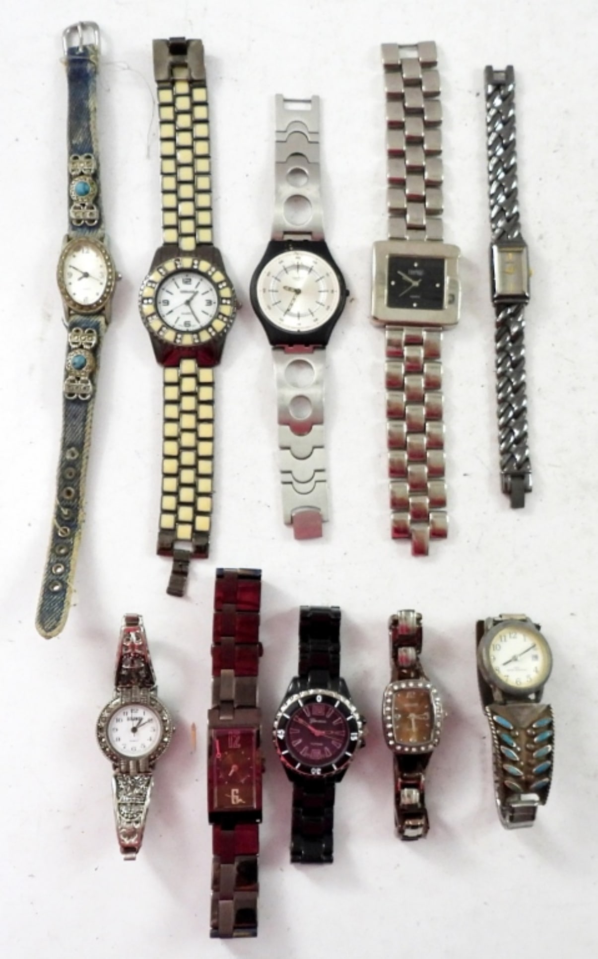 (10) WOMENS FASHIONABLE WATCH LOT (1 of 3)
