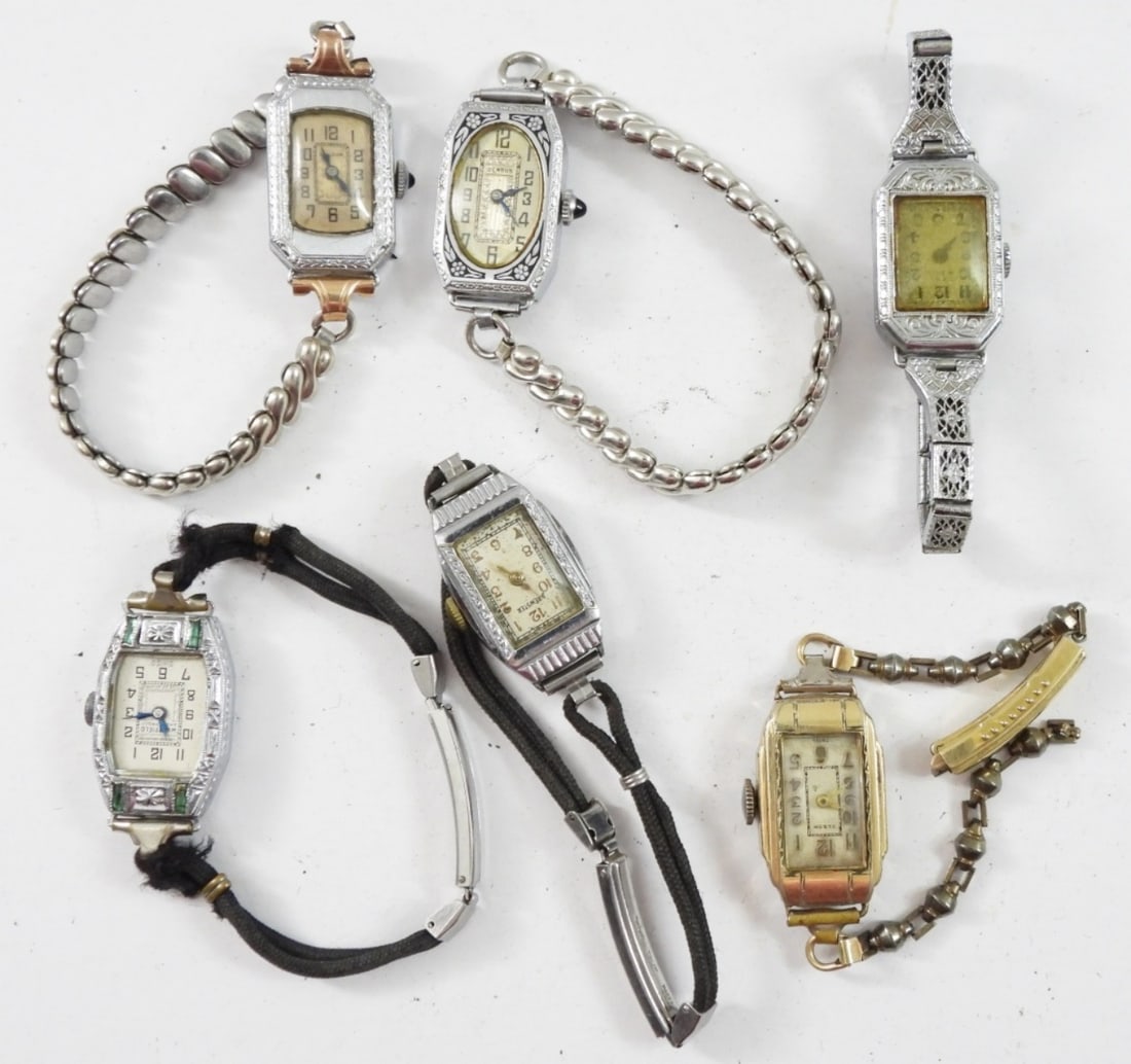 (6) ANTIQUE WOMENS WATCH LOT (1 of 2)