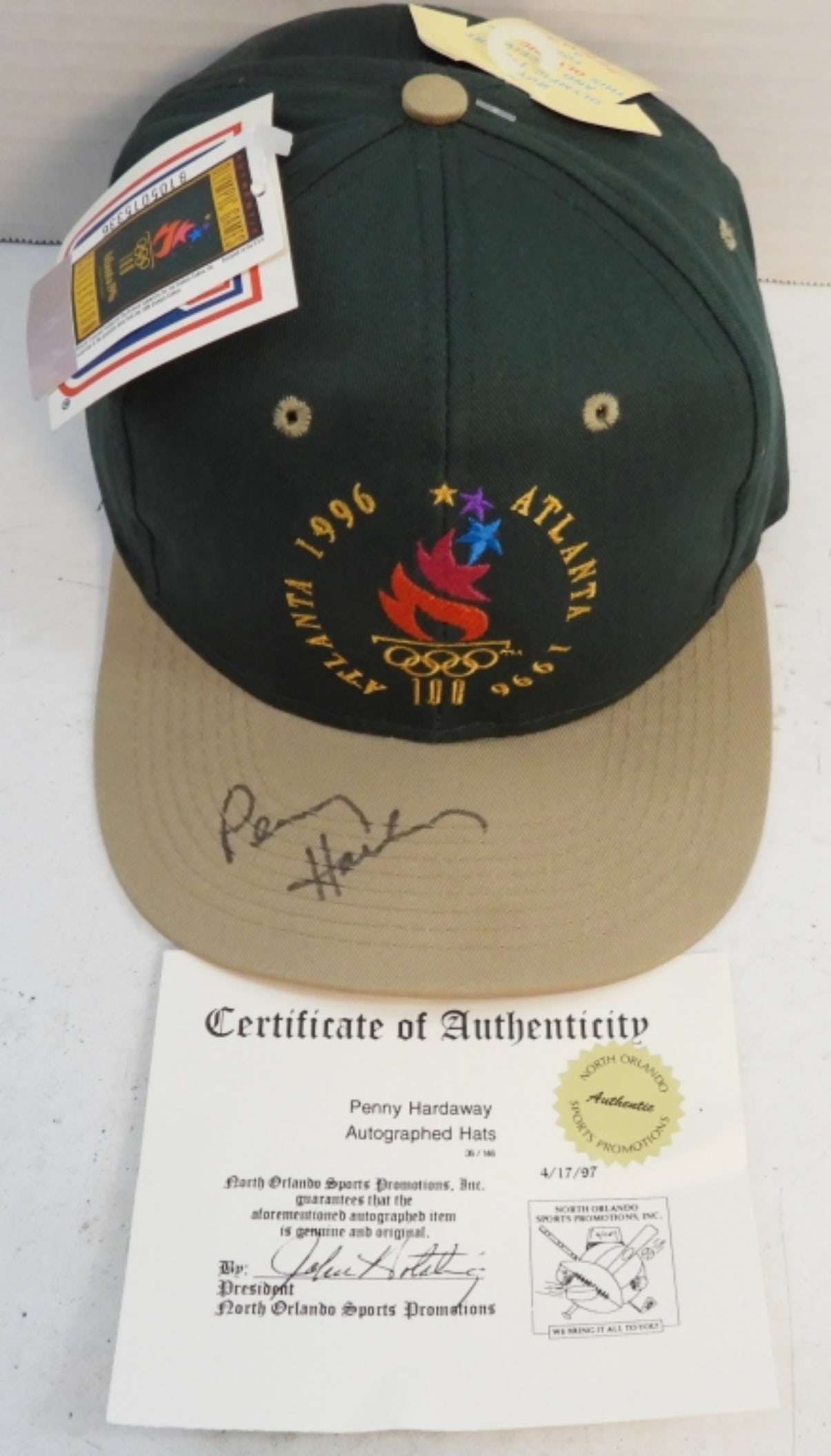 PENNY HARDAWAY SIGNED OLYMPIC HAT (1 of 3)