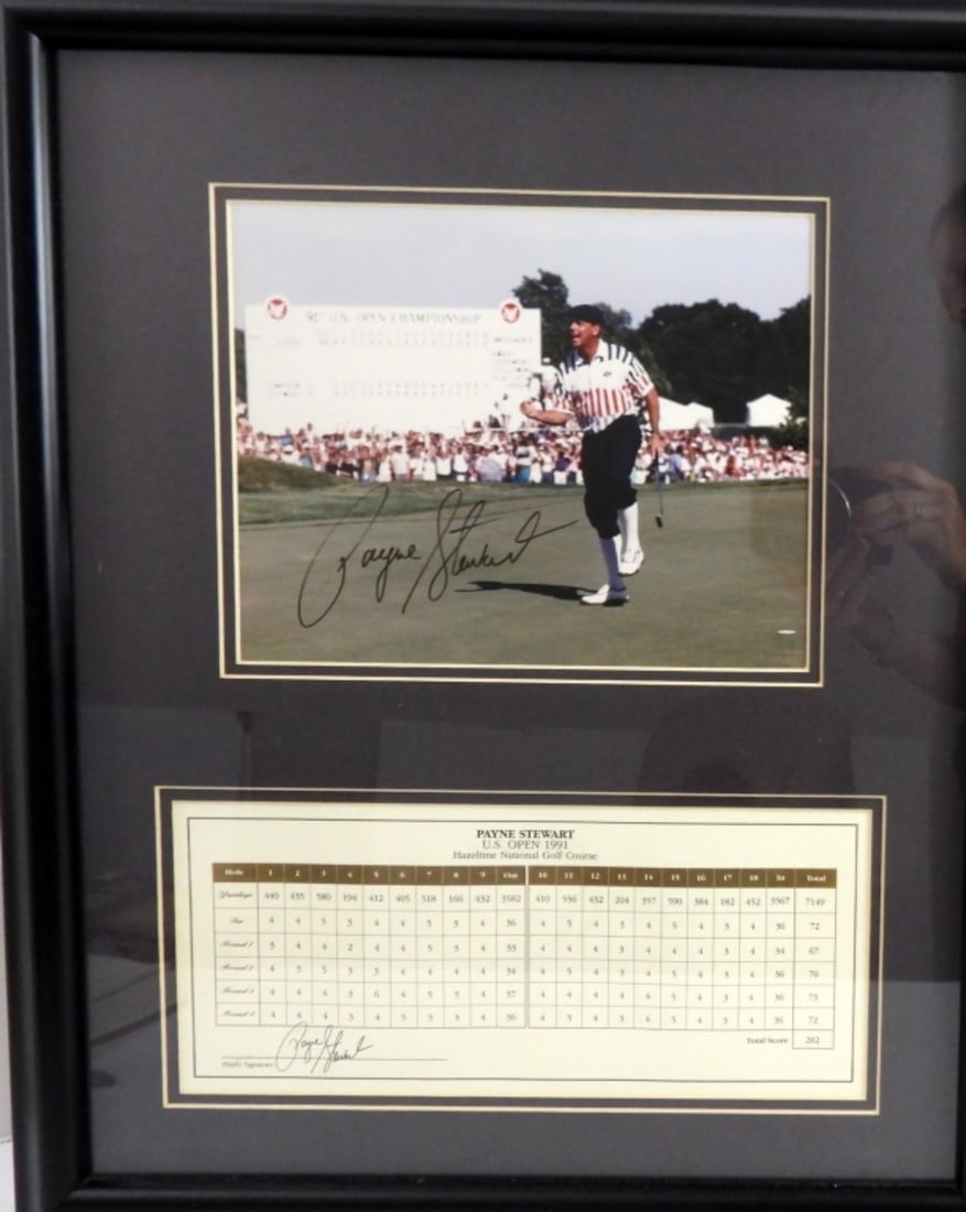 PAYNE STEWART SIGNED PHOTO 1991 US OPEN (1 of 4)