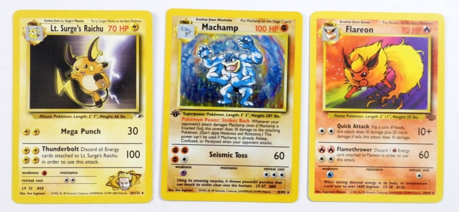 Deck Exclusives #008/102 Machamp - 8/102: FLAREON, IT SUREGES RAICHU IN MINT CONDITION