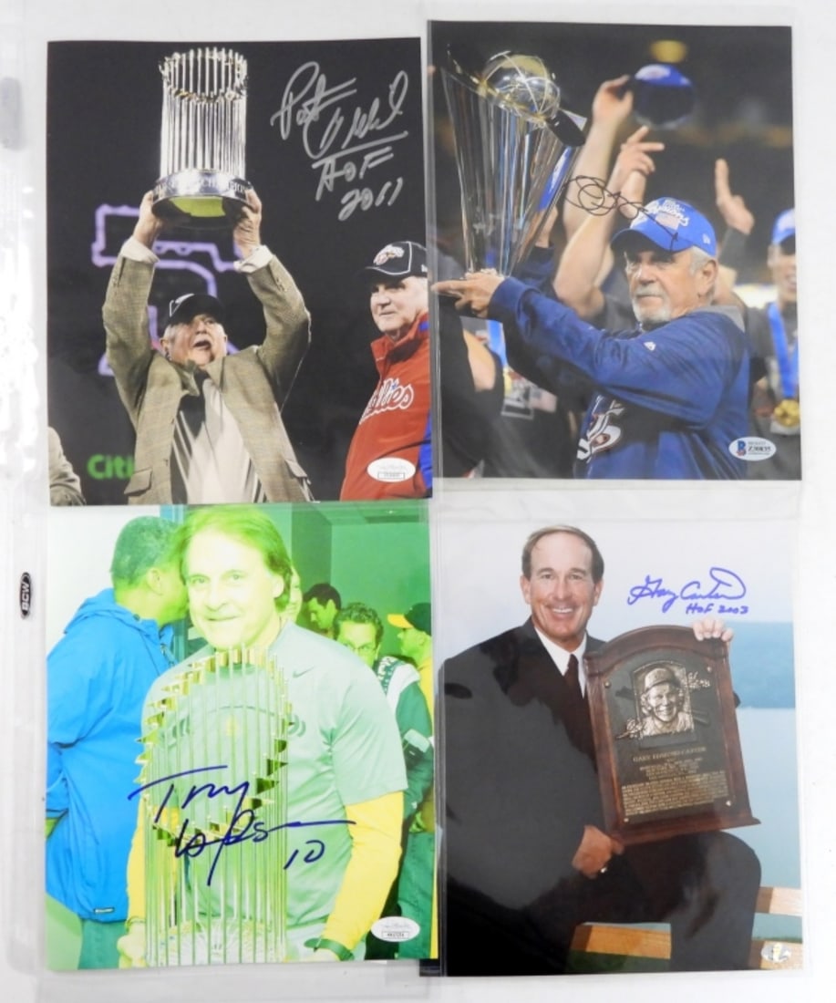 (4) BASEBALL PLAYERS-AUTOGRAPHED 8x10's (1 of 2)