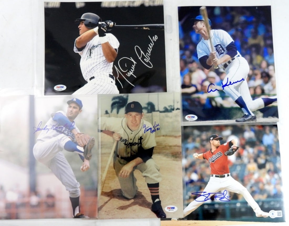 (5) AUTOGRAPHED BASEBALL 8x10 PHOTOS (1 of 2)