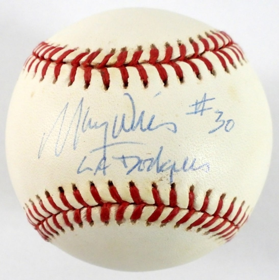 MAURY WILLS #30 AUTOGRAPHED BASEBALL COA (1 of 2)