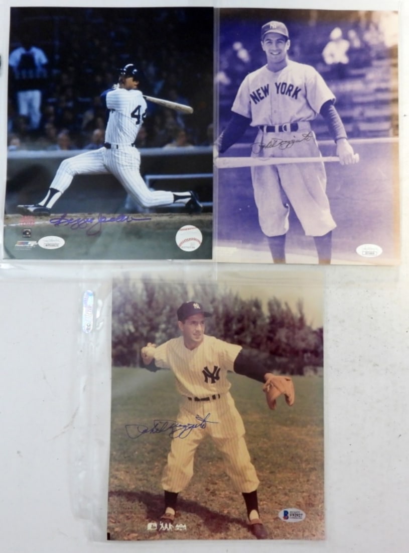 (2) PHIL RIZZULO AUTOGRAPHED 8X10 & MORE: 2 NEW YORK YANKEE PHIL RIZZULO AUTO GRAPHED 8X10 WITH CERTIFICATION(BECKET CERTIFICATION F92927)&J(JSA EE71015).NEW YORK YANKEE REGIE JACKSON AUTOGRAPHED 8X10 WITH (JSA WPP350674)