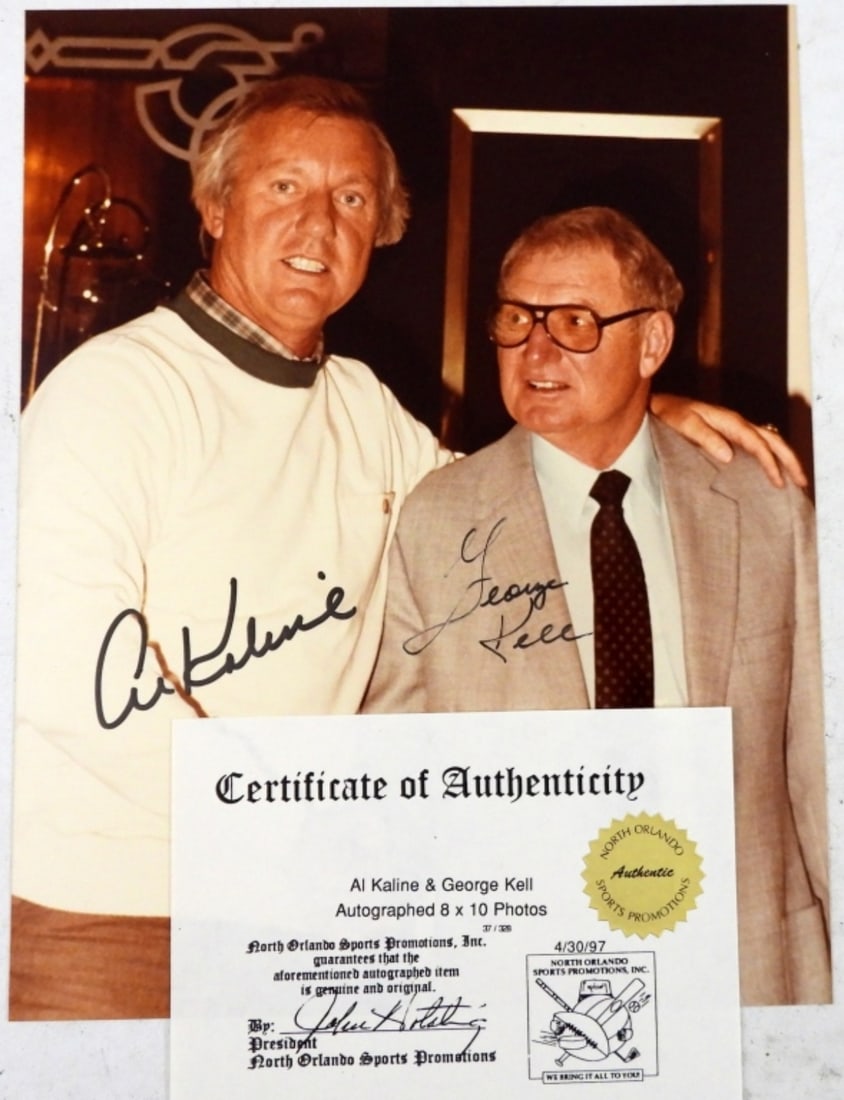 AL KALINE AND GEORGE KELL SIGNED PHOTO (1 of 2)
