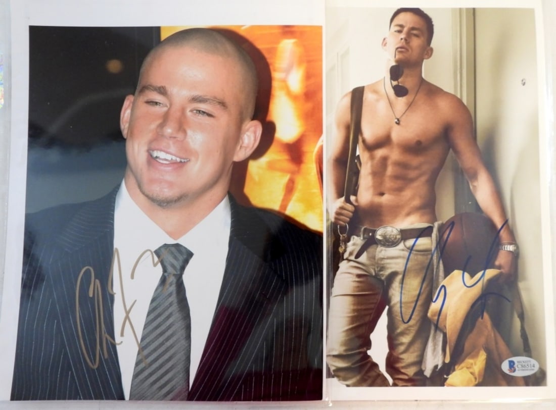 (2) CHANNING TATUM AUTO PHOTOS COA (1 of 2)