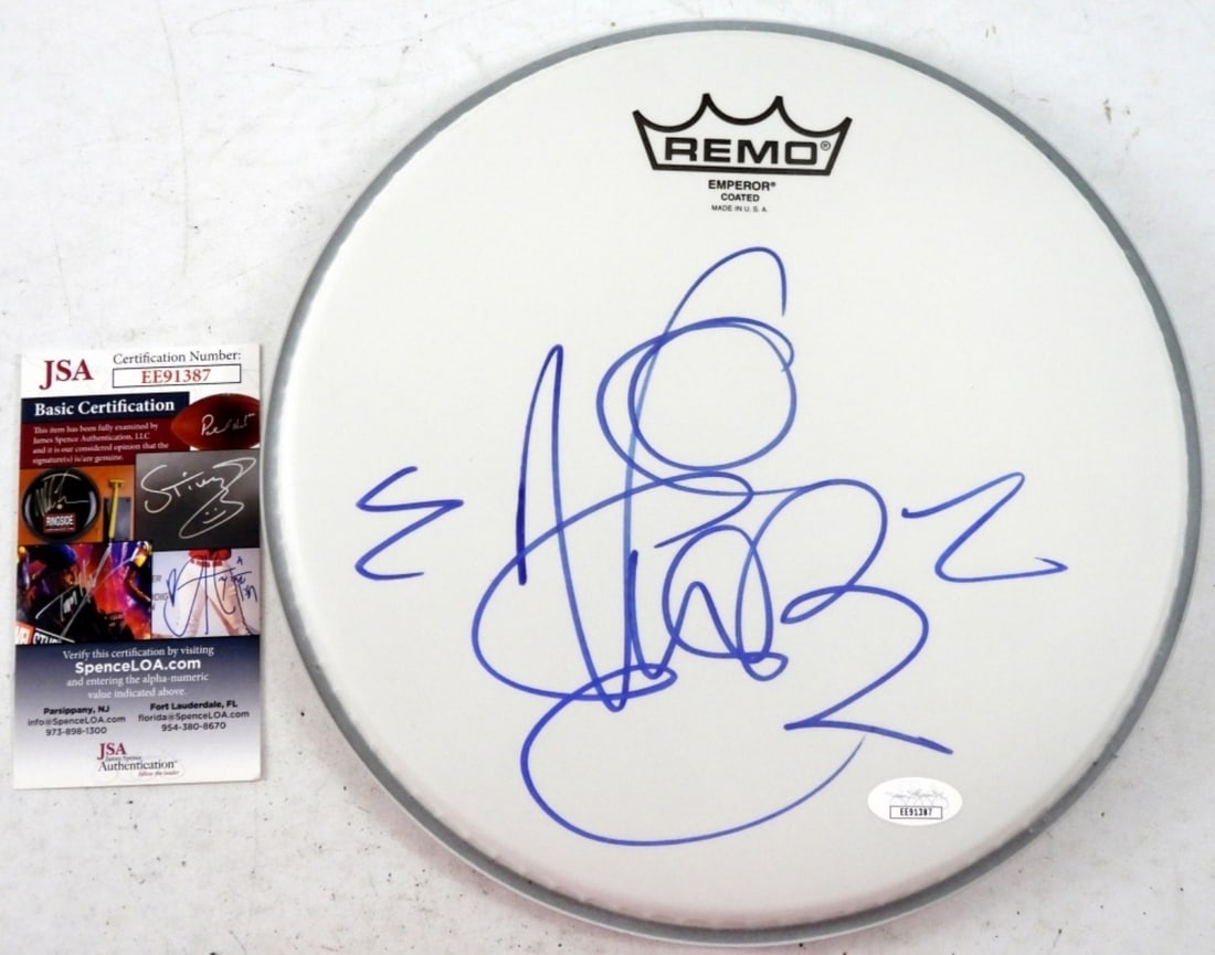 RAPPER/SINGER VANILLA ICE SIGNED DRUM HEAD (1 of 2)