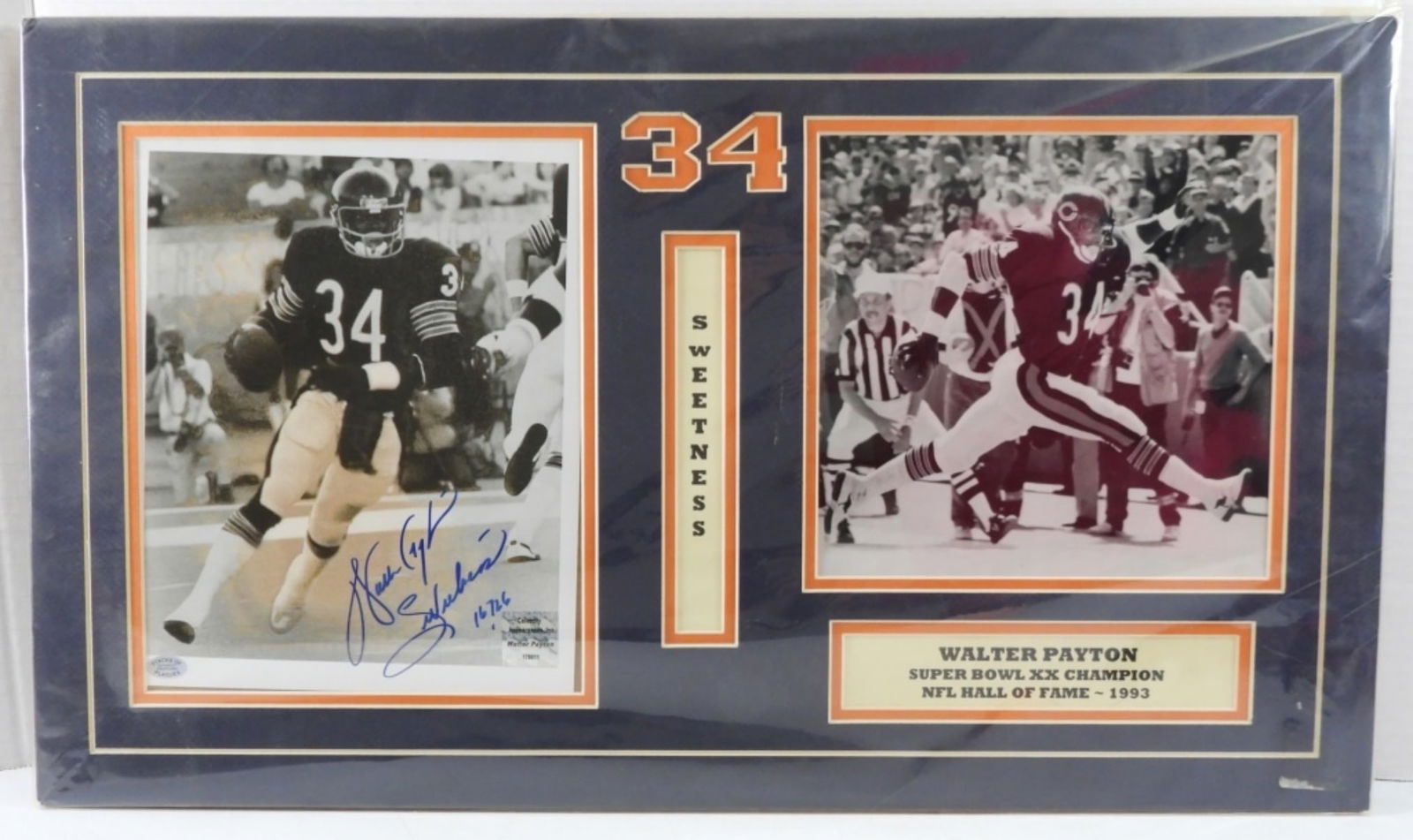 WALTER PAYTON SIGNED PHOTO "SWEETNESS" (1 of 3)