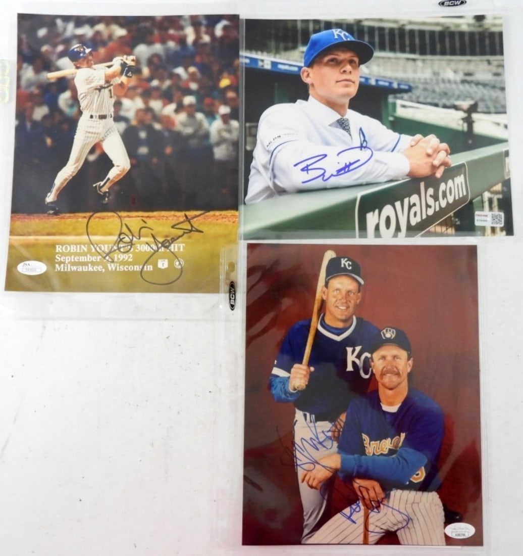 GEORGE BRETT& ROBIN YOUNT 8X10 W/COA (1 of 2)