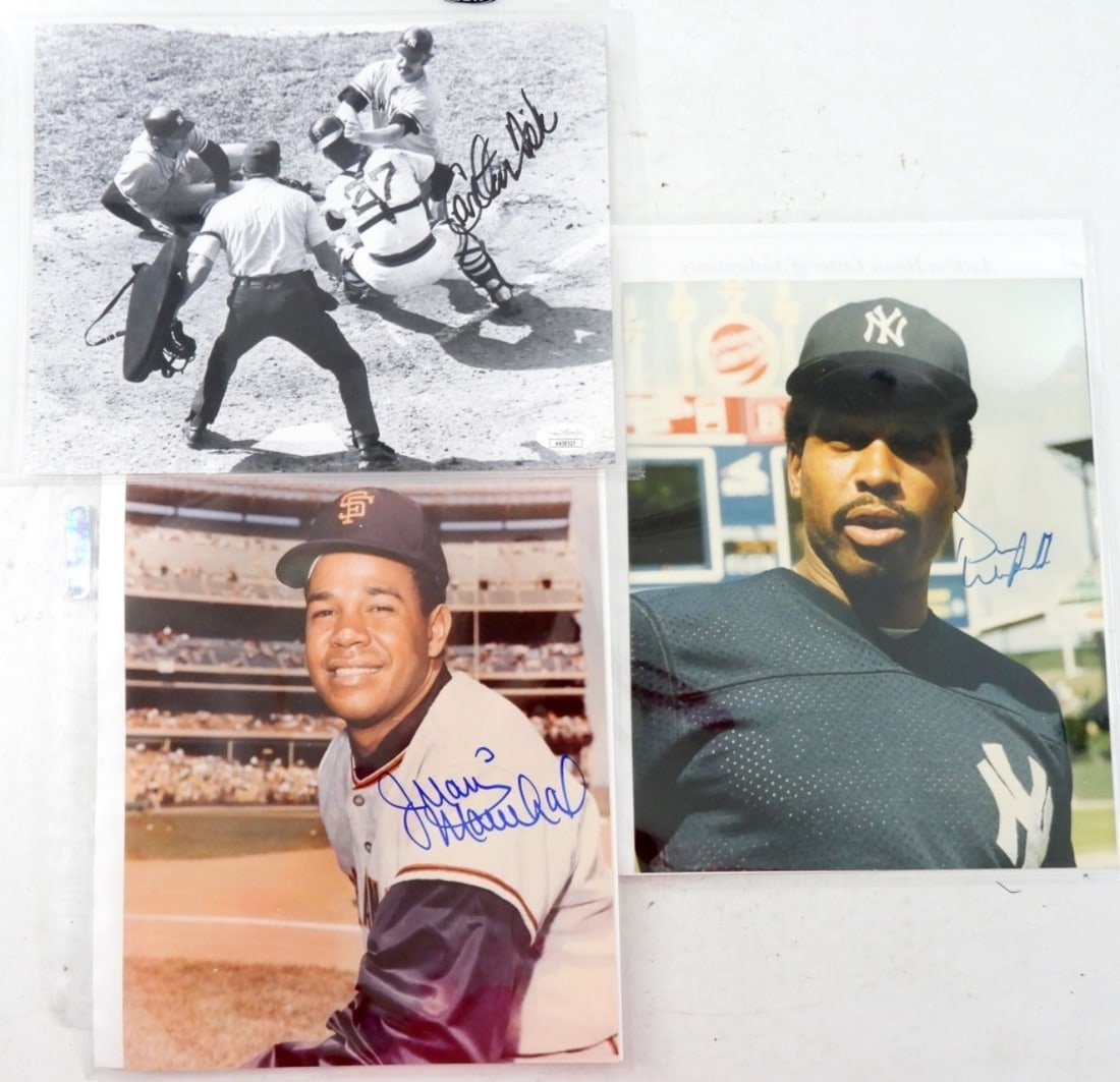 (3) MLB  AUTOGRAPHED 8X10 WITH COA (1 of 2)