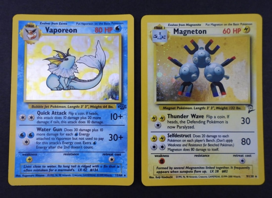 Jungle #12/64 Vaporeon (12): ALSO MAGNETON BOTH IN VG-EX CONDITION