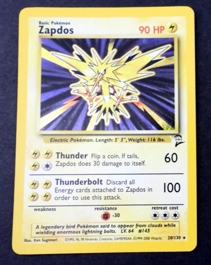 Fossil #15/62 Zapdos: IN NEAR MINT CONDITION