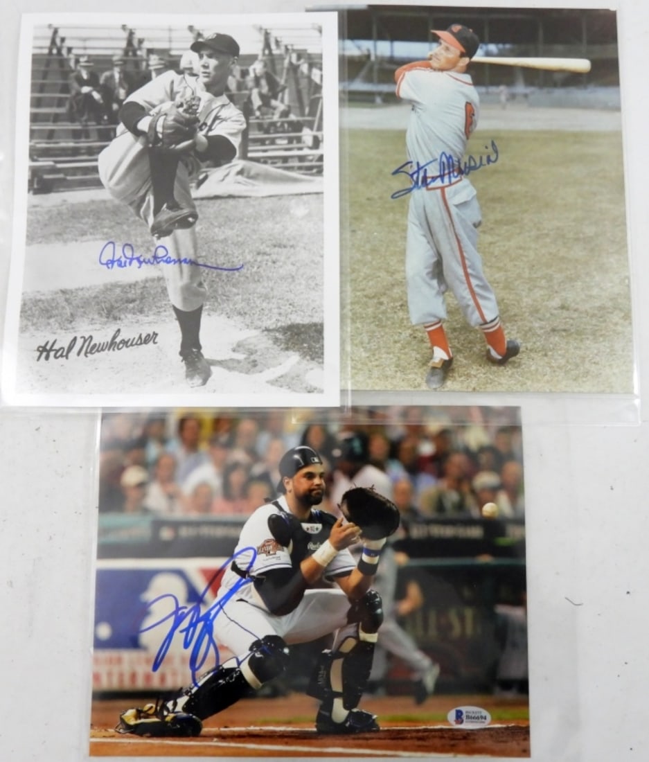 (3) HAND SIGNED MLB PLAYERS  8X10 w/COA (1 of 2)