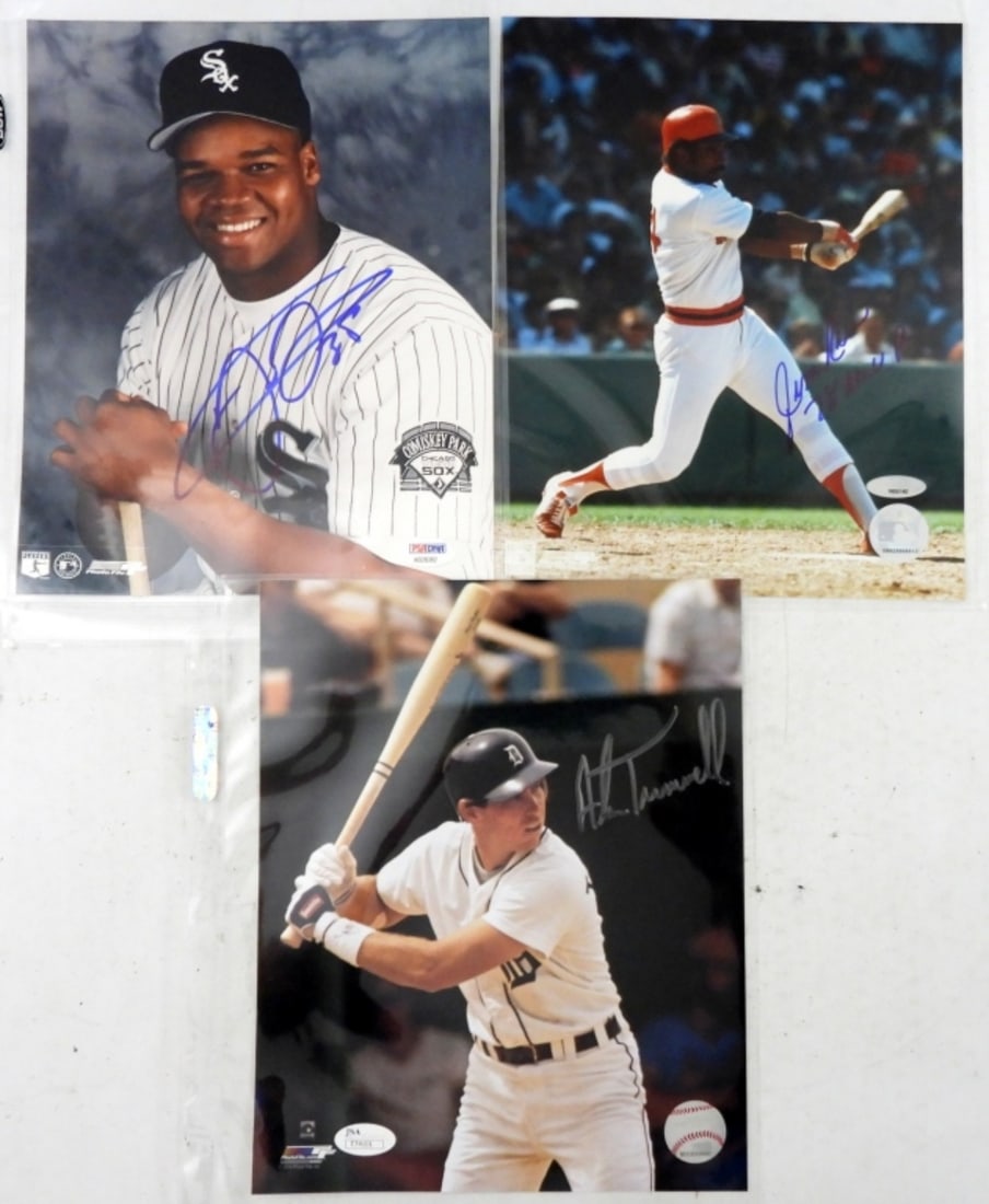 (3) MLB AUTOGRAPHED 8X10 w/COA (1 of 2)