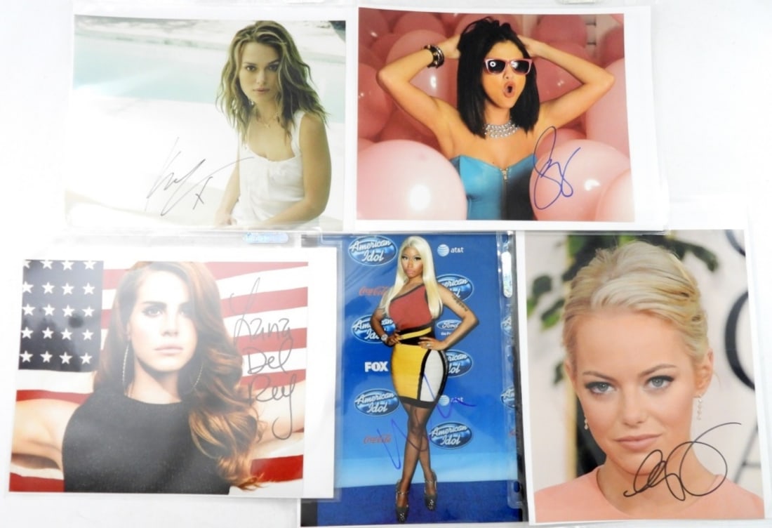 (5) WOMEN OF HOLLYWOOD SIGNED PHOTOS COA (1 of 2)