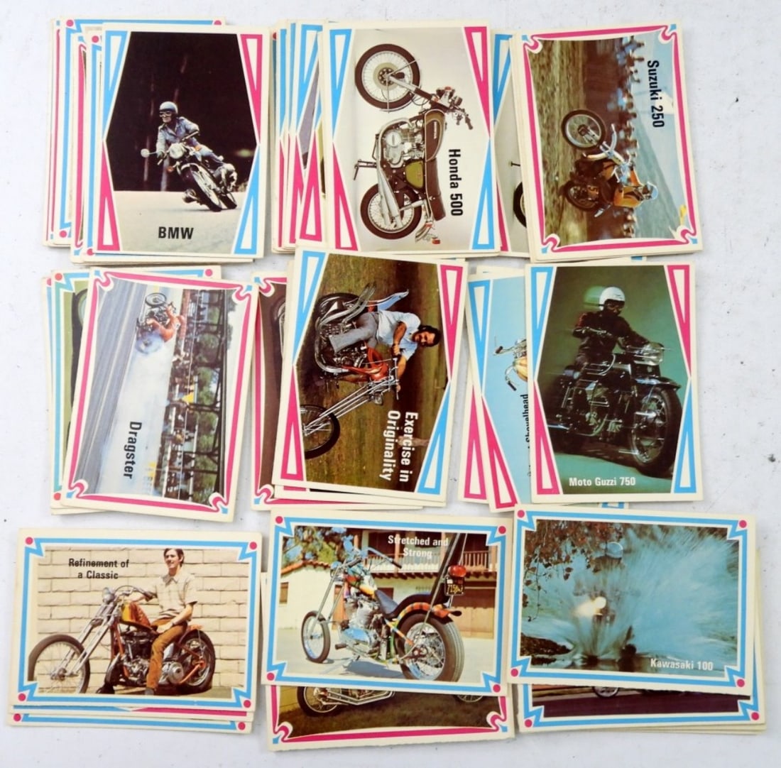 (45) STREET CHOPPER HOT BIKE CARDS 1972 (1 of 2)
