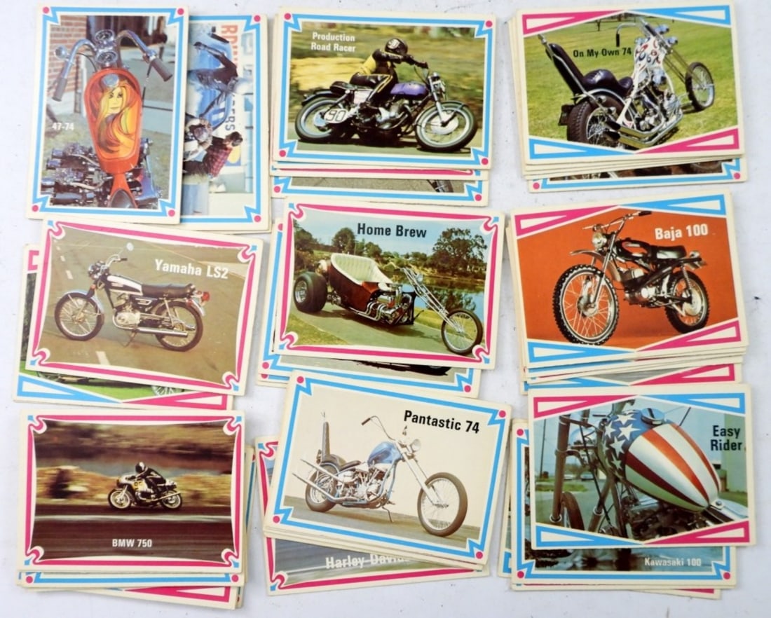 (45) STREET CHOPPER HOT BIKE CARDS 1973 (1 of 2)