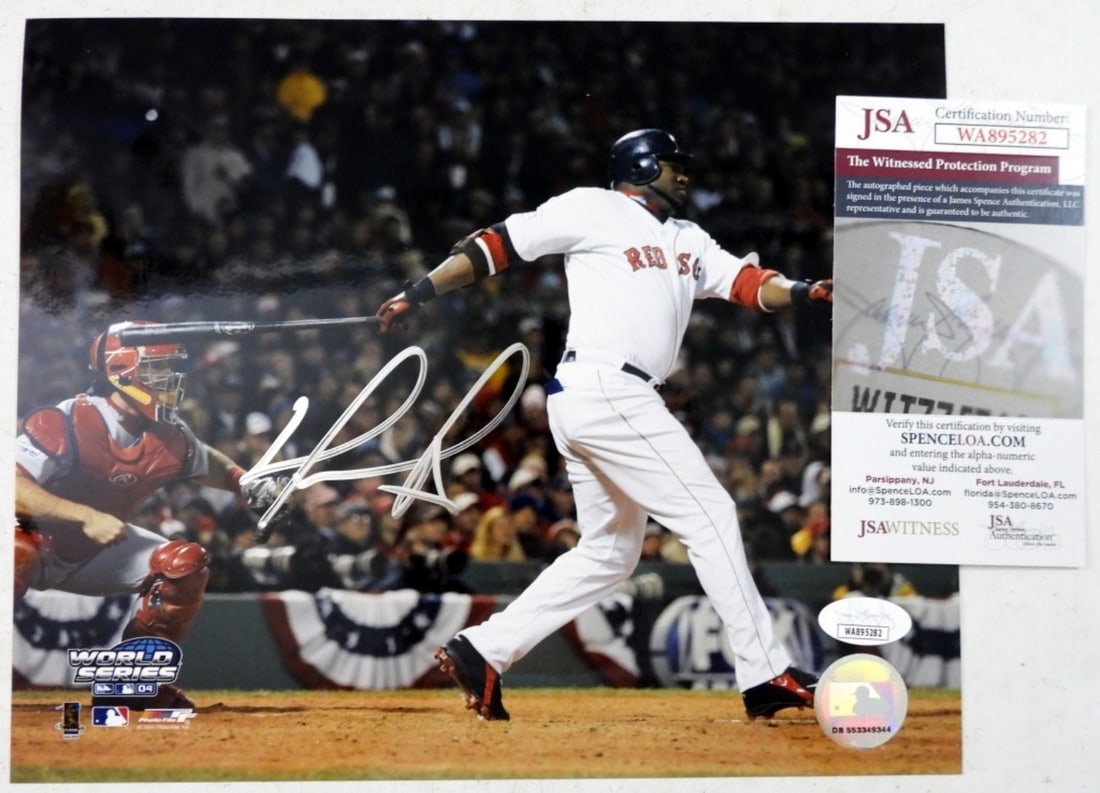 RED SOX DAVID ORTIZ 8X10 w/ COA (1 of 2)