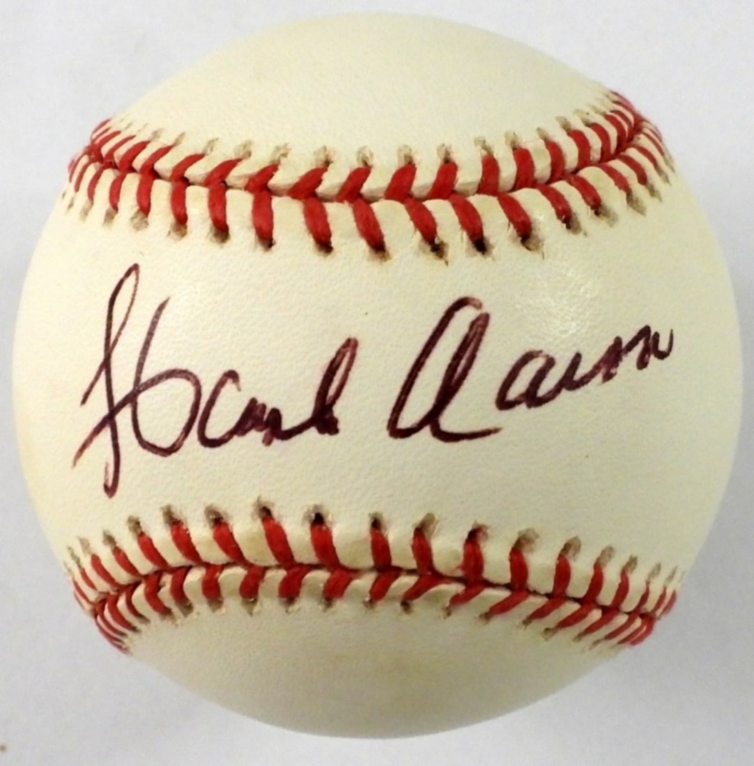 SIGNED HANK AARON  BASEBALL (1 of 2)