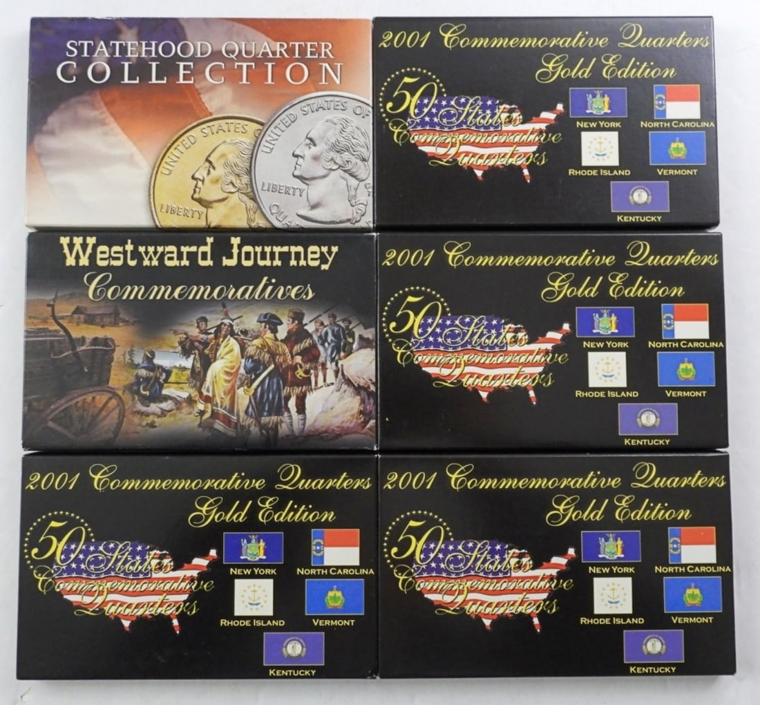 (4) GOLD EDITION 2001 QTR SETS; 2005 QTR (1 of 9)