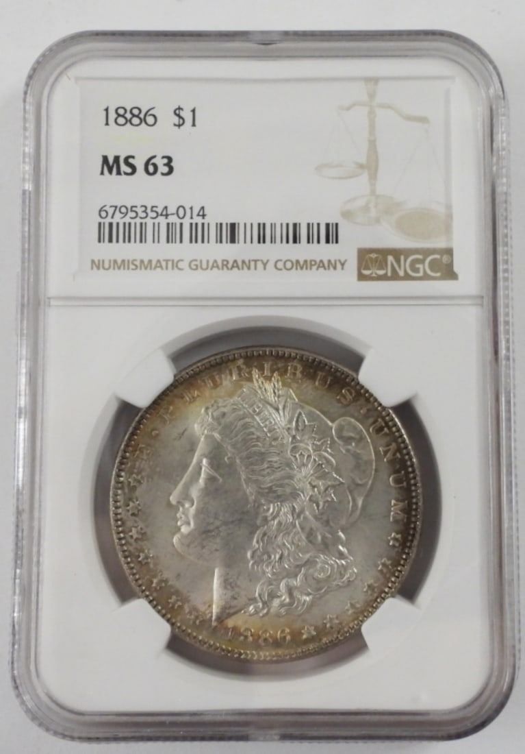1886 MORGAN DOLLAR NGC MS-63 (1 of 2)