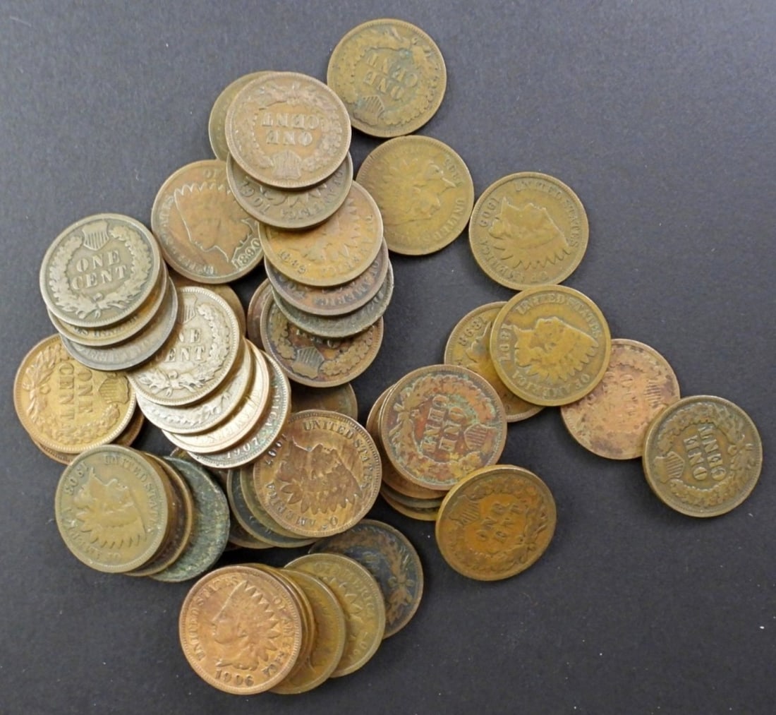 50 INDIAN HEAD CENTS MIXED LOT (1 of 1)