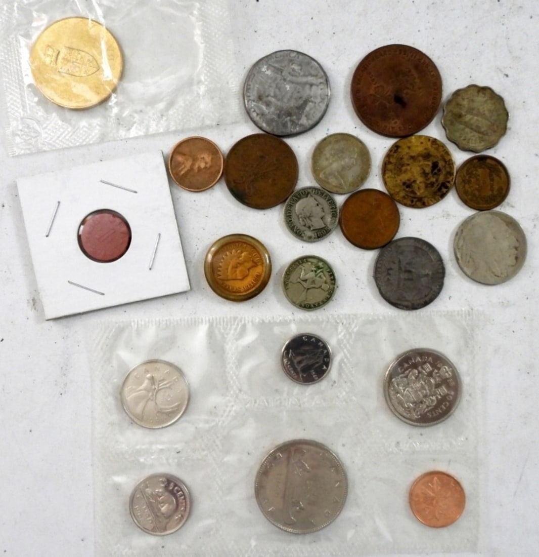1968 CANADA UNC SET, FOREIGN COINS & (1 of 3)
