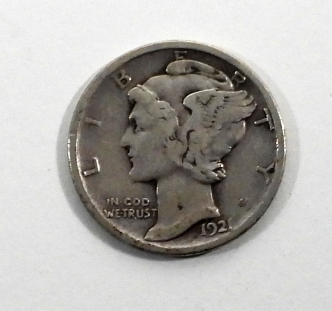 1921 MERCURY SILVER DIME - KEY DATE (1 of 2)