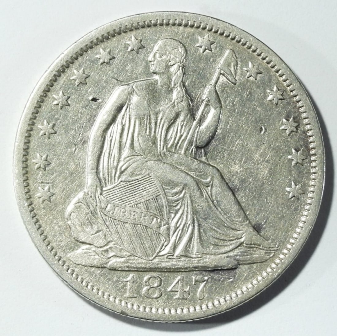 1847-O SEATED LIBERTY HALF VF (1 of 2)