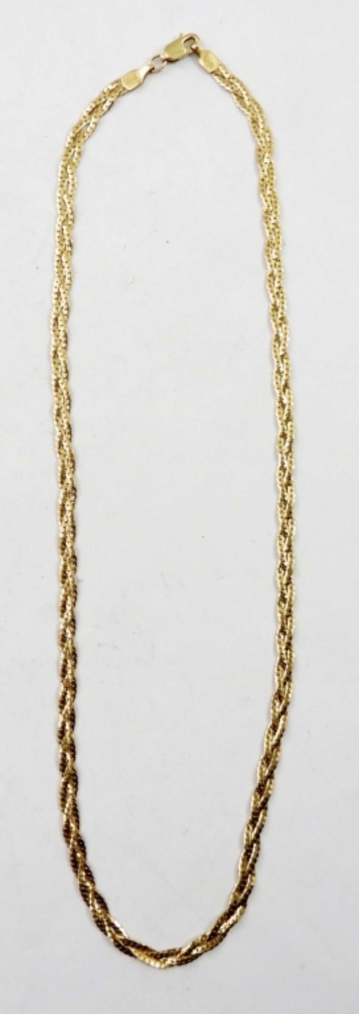 BEAUTIFUL12K GOLD TONE BRAIDED CHAIN (1 of 2)
