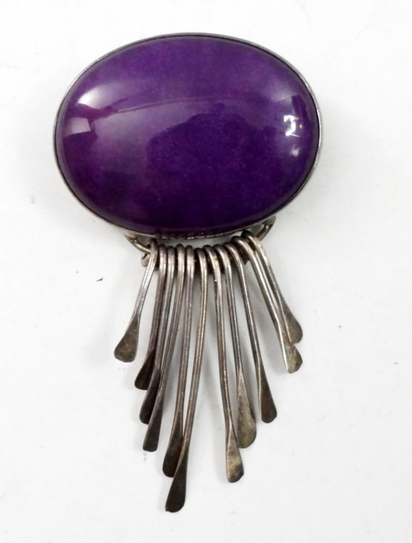 VTG MEXICO "AIS" PURPLE STONE PIN (1 of 2)