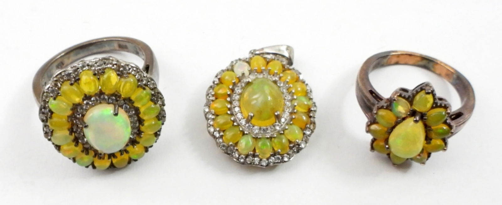 ETHIOPIAN WELO OPAL STERLING JEWELRY LOT (1 of 3)