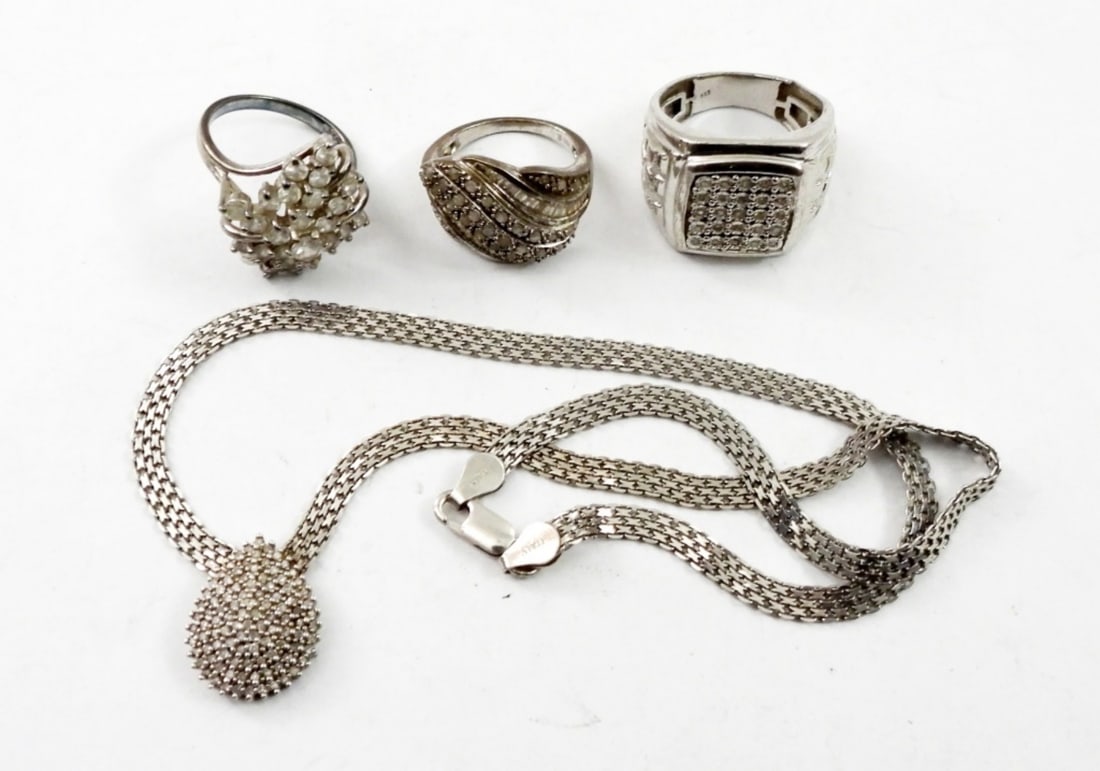 STERLING BLING 925 LOT - MENS RING sz 10 (1 of 3)