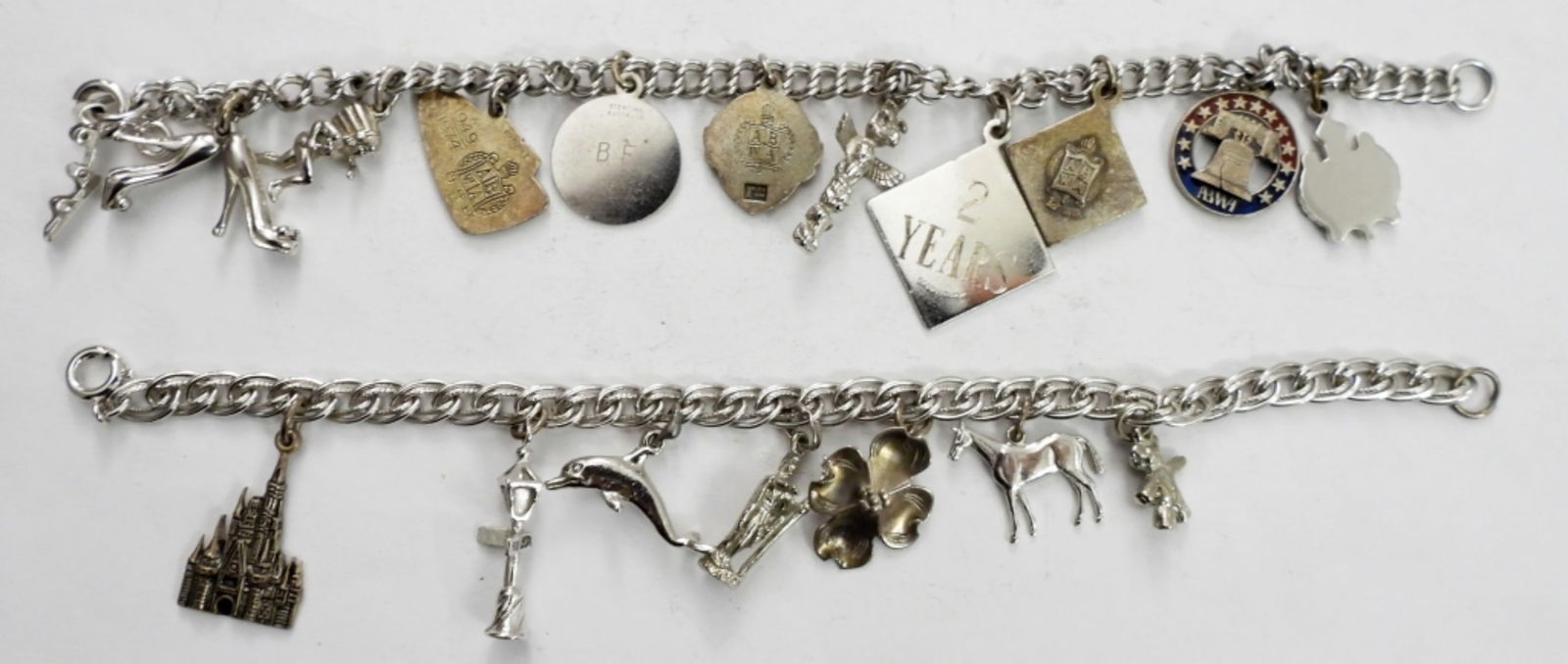 2  STERLING CHARM BRACELETS (1 of 2)
