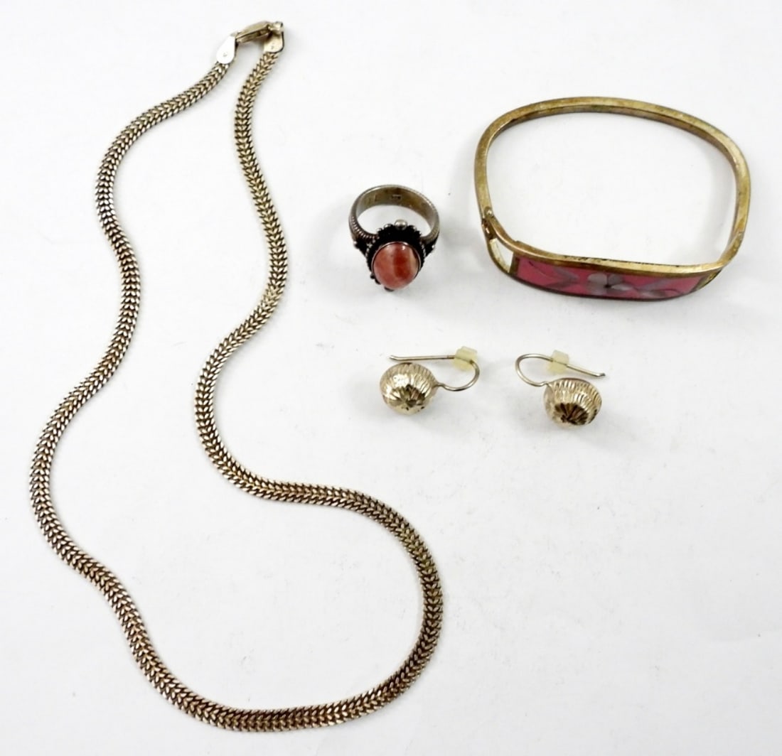 4 PIECE  VINTAGE GOLD TONE STERLING SET (1 of 2)