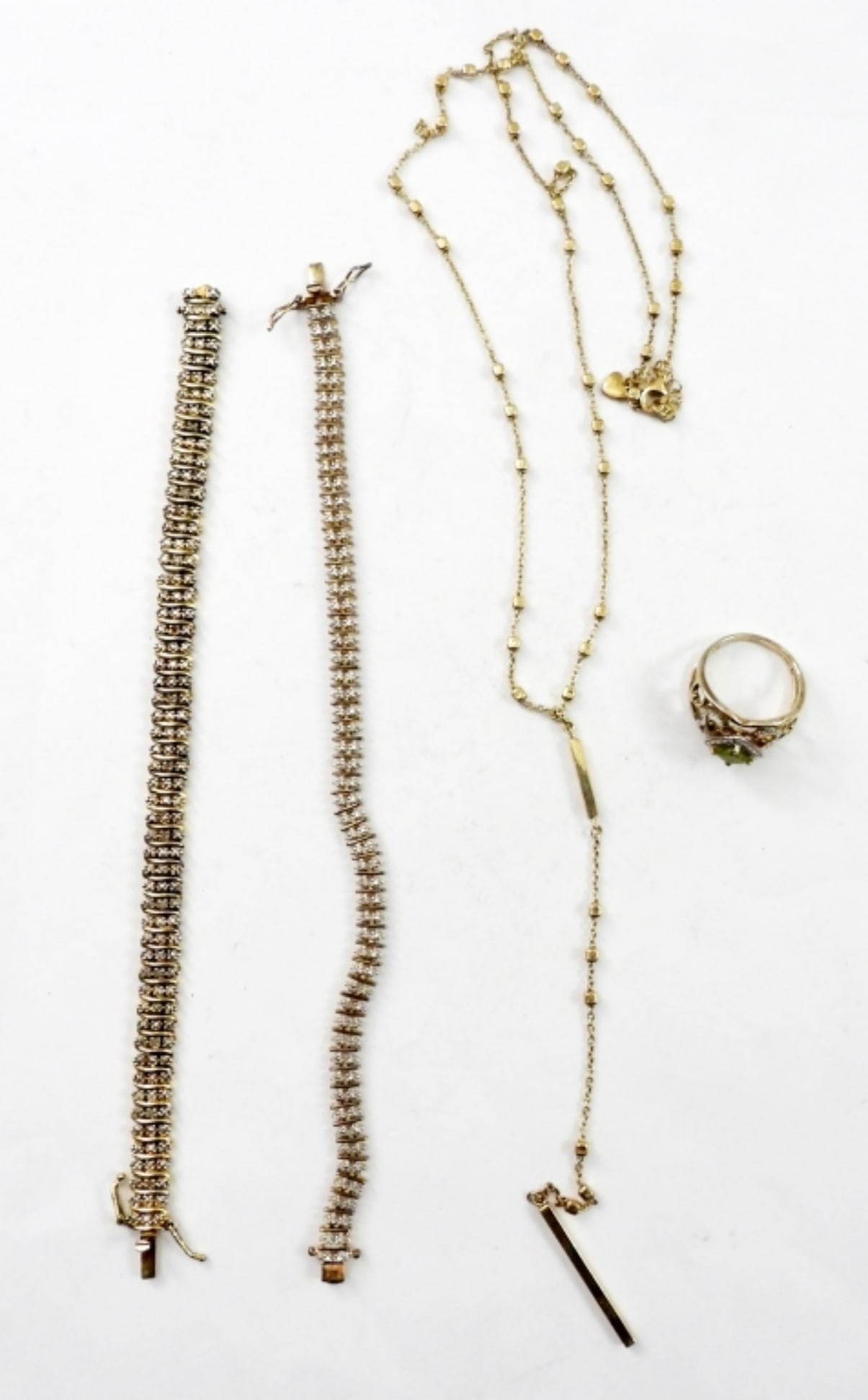 4 PIECE WOMEN'S GOLD TONE STERLING SET (1 of 3)