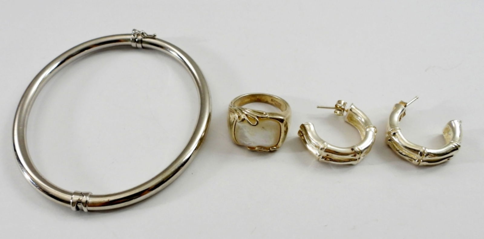 SIMPLE EARRING RING BRACELET LOT .925 (1 of 4)