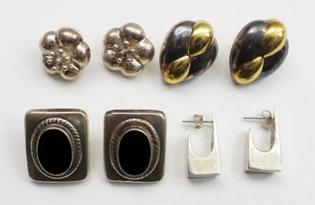 (5) PAIR PIERCED STERLING EARRINGS (1 of 3)