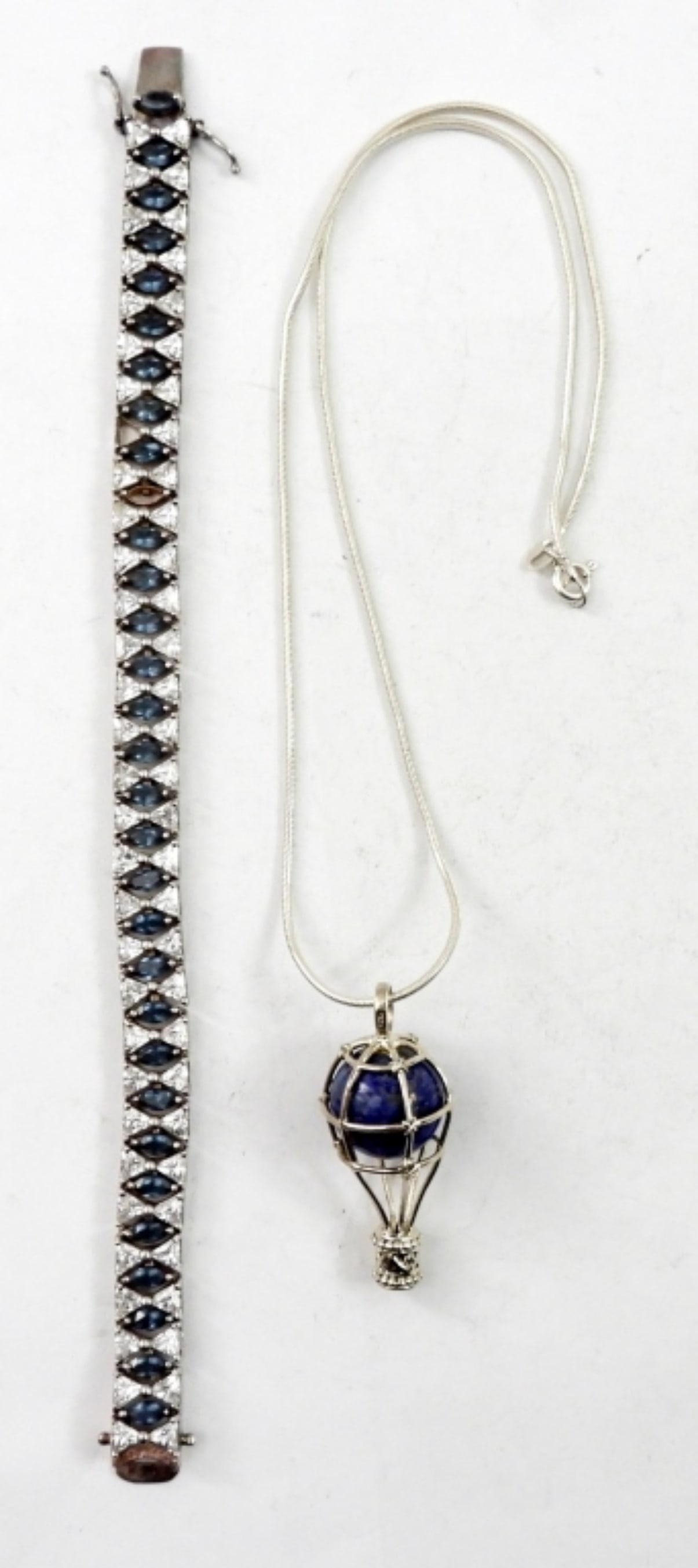BEAUTIFUL 925 BLUE GEMSTONE SET (1 of 2)