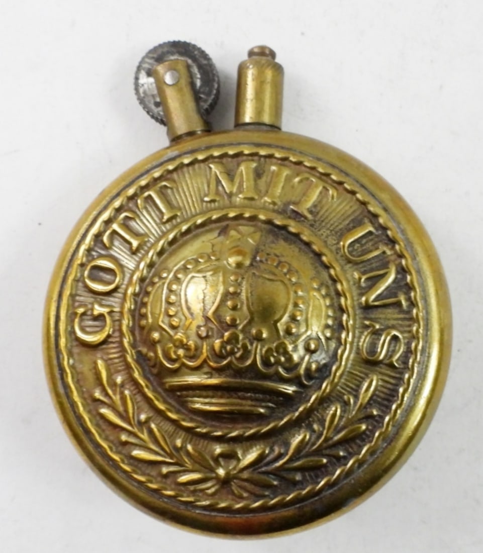 WWI GERMAN TRENCH LIGHTER GOTT MIT UNS (1 of 2)