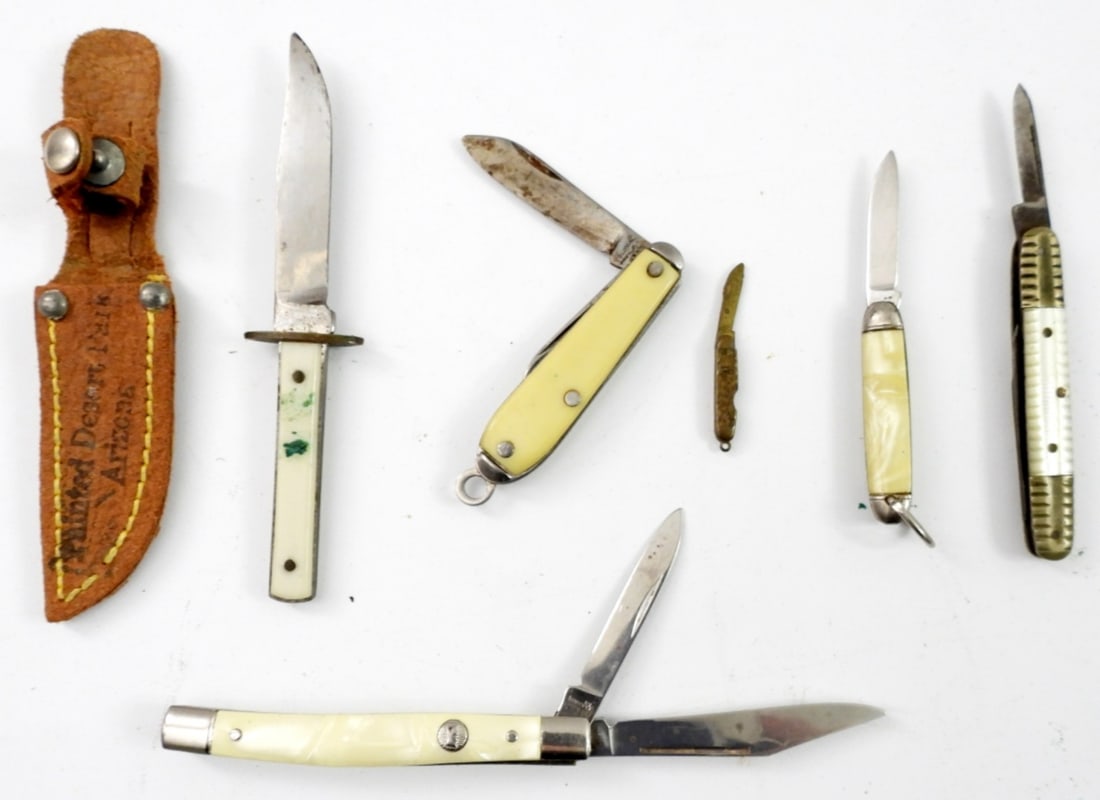 (6) MINI POCKET KNIVES / FIXED BLADE (1 of 2)