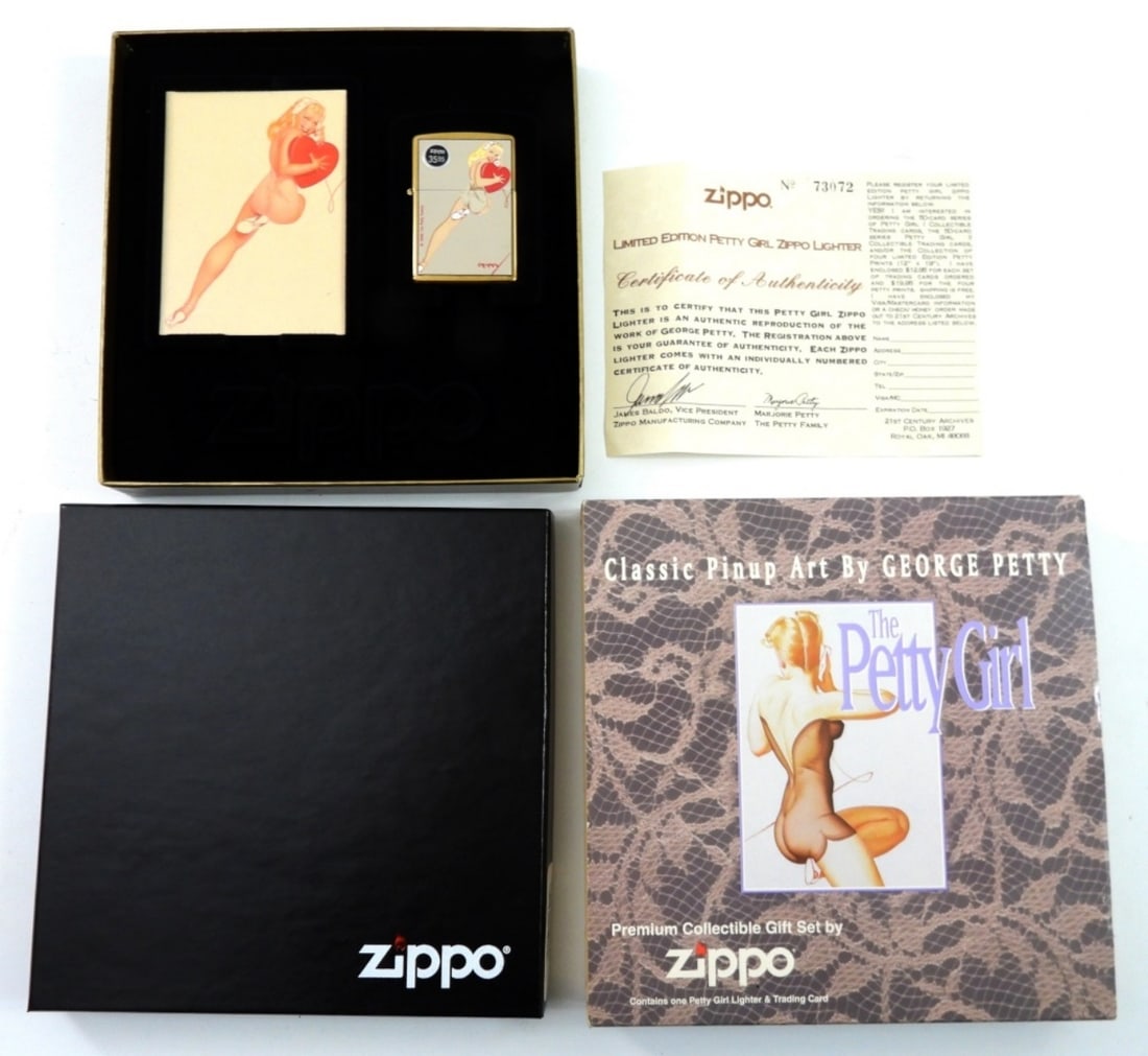 1998 PRETTY GIRL( MISS HEARTSNATCHER)w/COA: SEALED GOLD TONE 1998 LIMITED EDITION PRETTY GIRL ZIPPO LIGHTER(MISS HEARTSNATCHER) WITH COA & CARD.IN ORIGINAL BOX